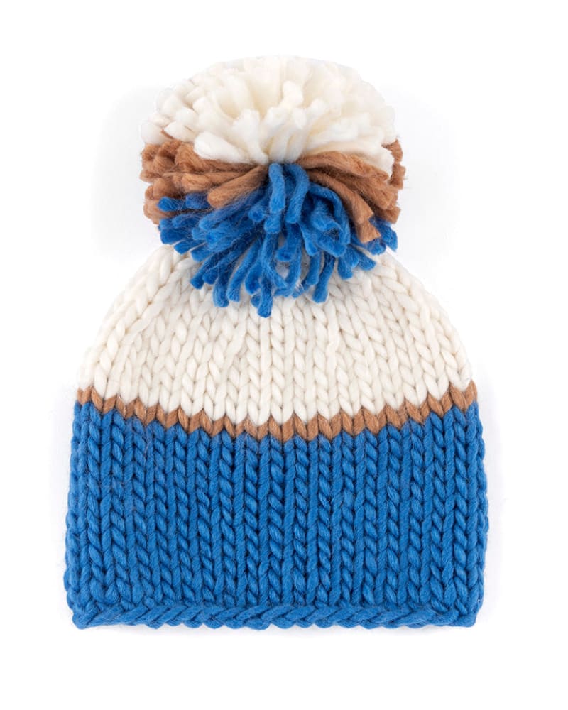 Front of a size one-size-fits-all Vermot Hat in Blue by Shiraleah. | dia_product_style_image_id:264094